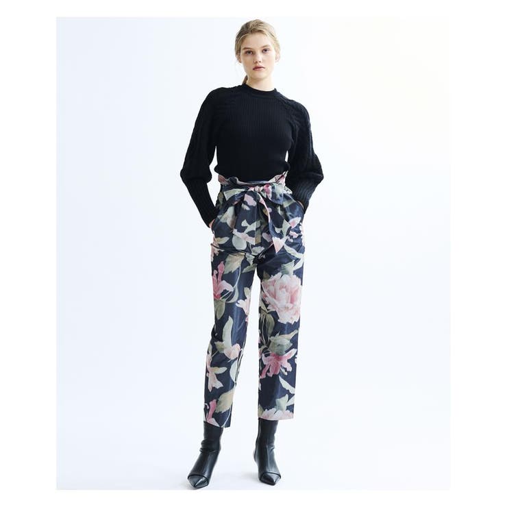 フラワージャカードウエストリボンパンツ[品番：LAVW0004170]｜LANVIN 
