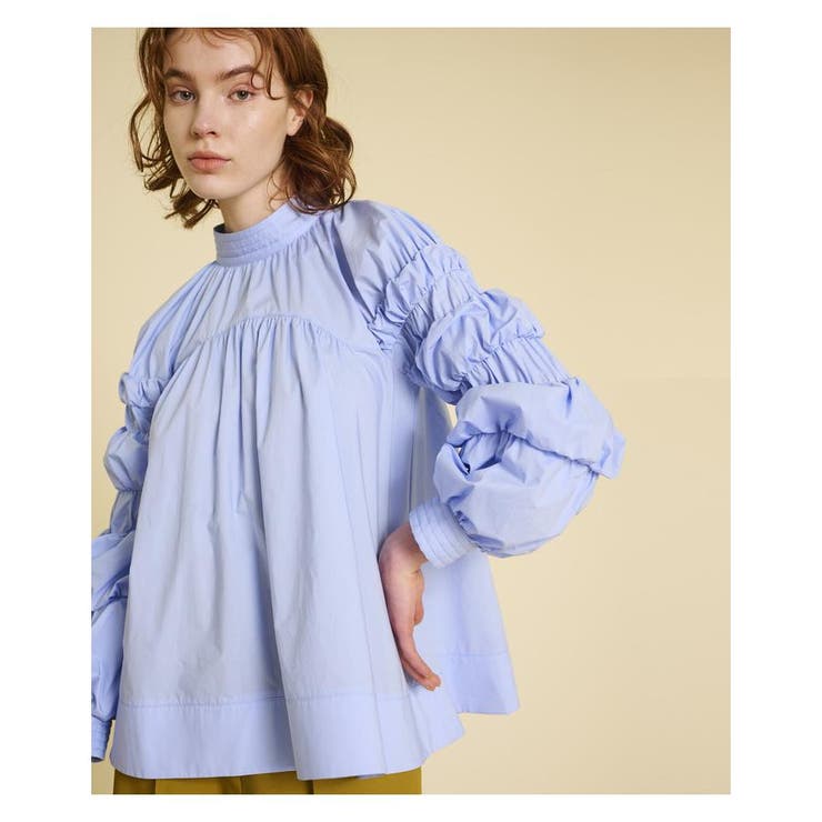 ボリュームスリーブプルオーバーブラウス[品番：LAVW0004315]｜LANVIN 
