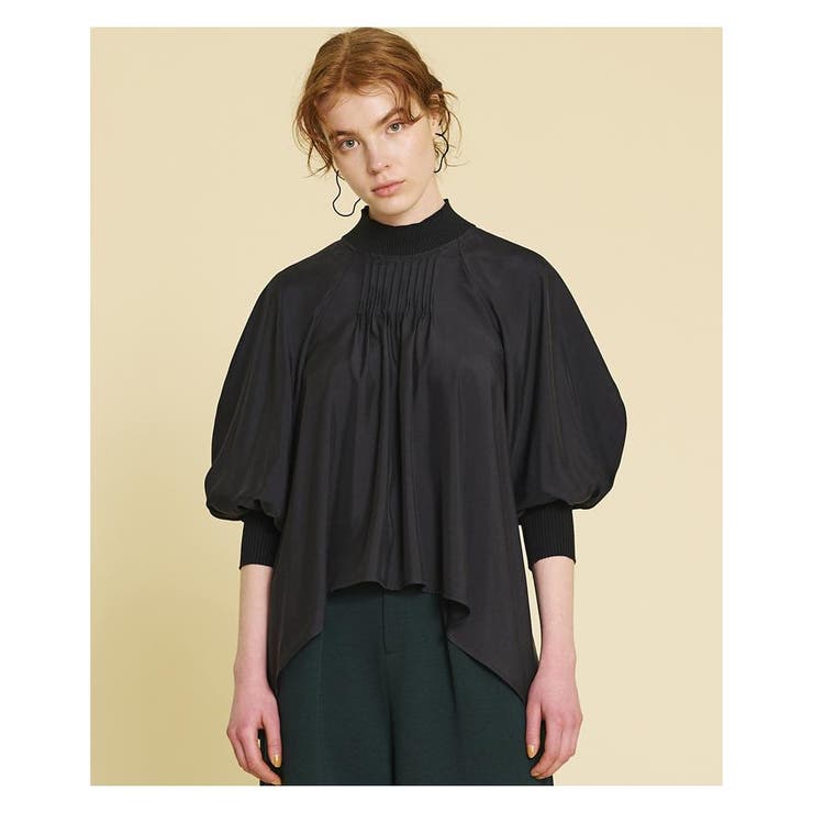 キュプラシャンブレーリブコンビブラウス[品番：LAVW0004316]｜LANVIN 
