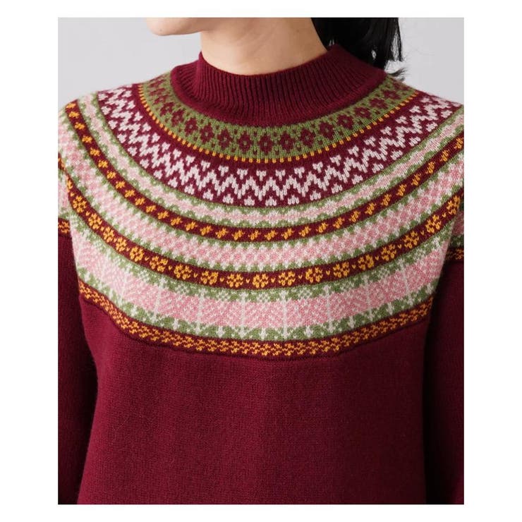 フェアアイル柄ハイネックニット[品番：LAVW0006966]｜Leilian