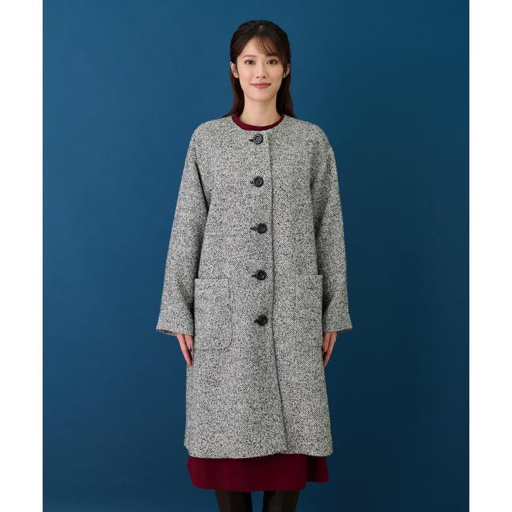 ツイードノーカラーコート[品番：LAVW0018547]｜Leilian（レリアン）の