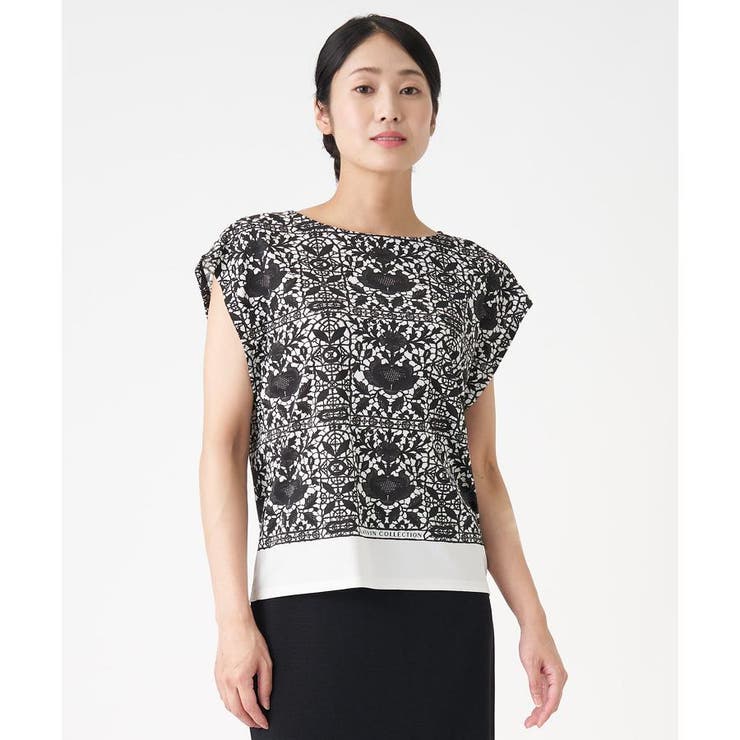 レースプリントカットソー[品番：LAVW0014961]｜LANVIN