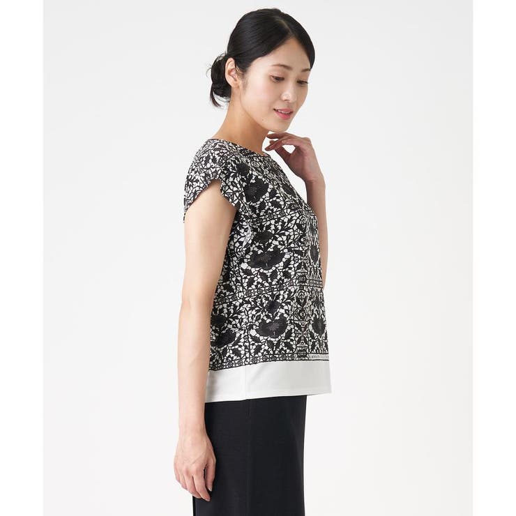 こう　LANVIN ランバン サマーセーター　カットソー　レース　38 LANVIN ランバン サマーセーターカットソーレース38