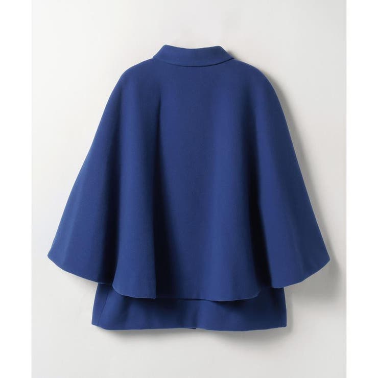 美品 ランバンコレクション カシミヤ混 ケープ ポンチョ ベージュ系