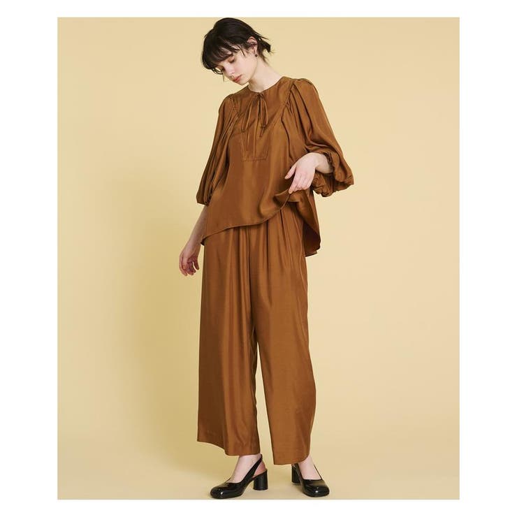 シャンブレーゴムワイドパンツ[品番：LAVW0004288]｜LANVIN en