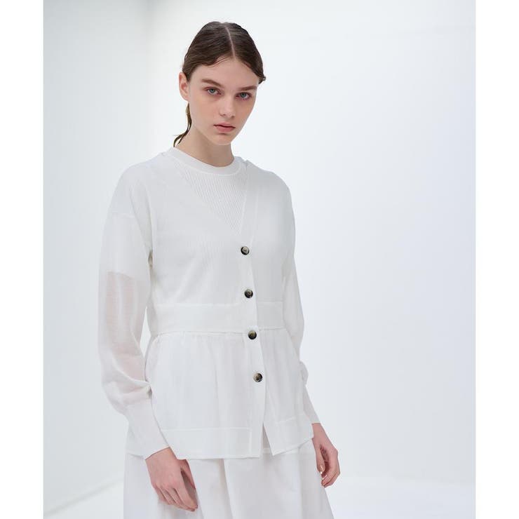 Vネックニットカーディガン[品番：LAVW0015011]｜LANVIN en Bleu