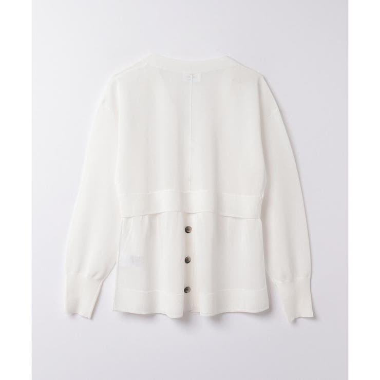 「LANVIN en Bleu」 ニットカーディガン 38 オフホワイト レディース ショートメニーウェイカーディガン|LANVIN en Bleu | LANVIN en