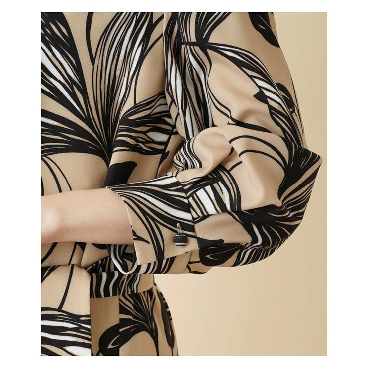 洗えるプリントキーネックワンピース[品番：LAVW0009388]｜Leilian