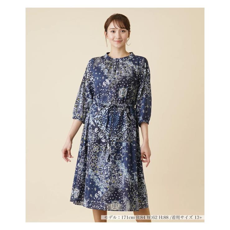 ペイズリー柄ワンピース | Leilian PLUS HOUSE | 詳細画像1