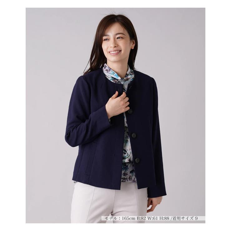 ノーカラージャケット[品番：LAVW0006690]｜Leilian（レリアン）の