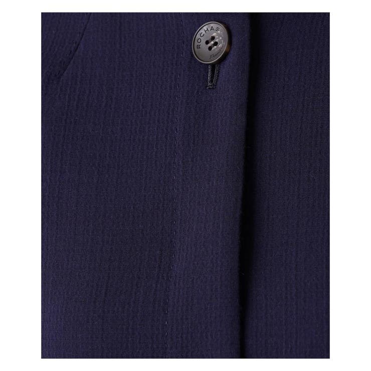 美品　Leilian レリアン ノーカラージャケット　ネイビー　刺繍　ウール　L ノーカラージャケット|レリアン | レリアン公式オンラインストア