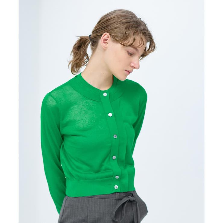 ショート丈ニットカーディガン[品番：LAVW0014886]｜LANVIN en