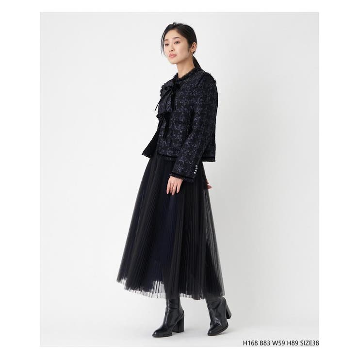Linton ツィード ジャケット スカート セットアップ Leilian 