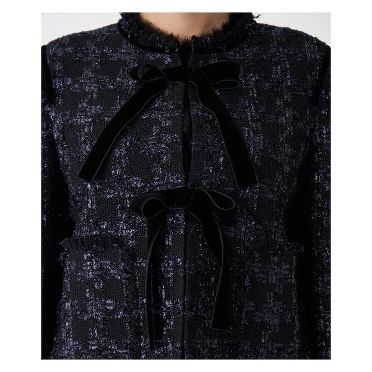 LANVIN ランバン ジャケット ツイード フード 秋冬春 毛