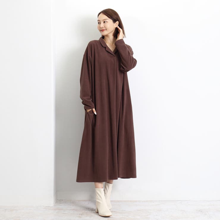テーラードカラー フリース ワンピース 品番 Lfow Lfo エルエフオー のレディースファッション通販 Shoplist ショップリスト