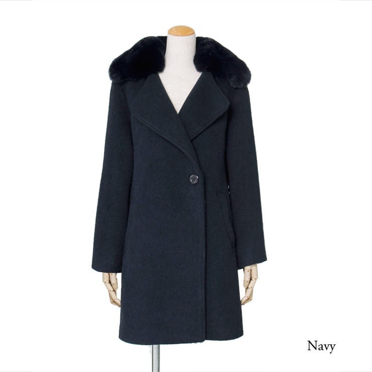 ウール混ファー襟コート[品番：LFOW0002166]｜LFO（エルエフオー）の  