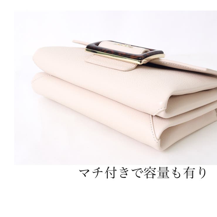 AIGNER アイボリー ブラウン ショルダーバッグ