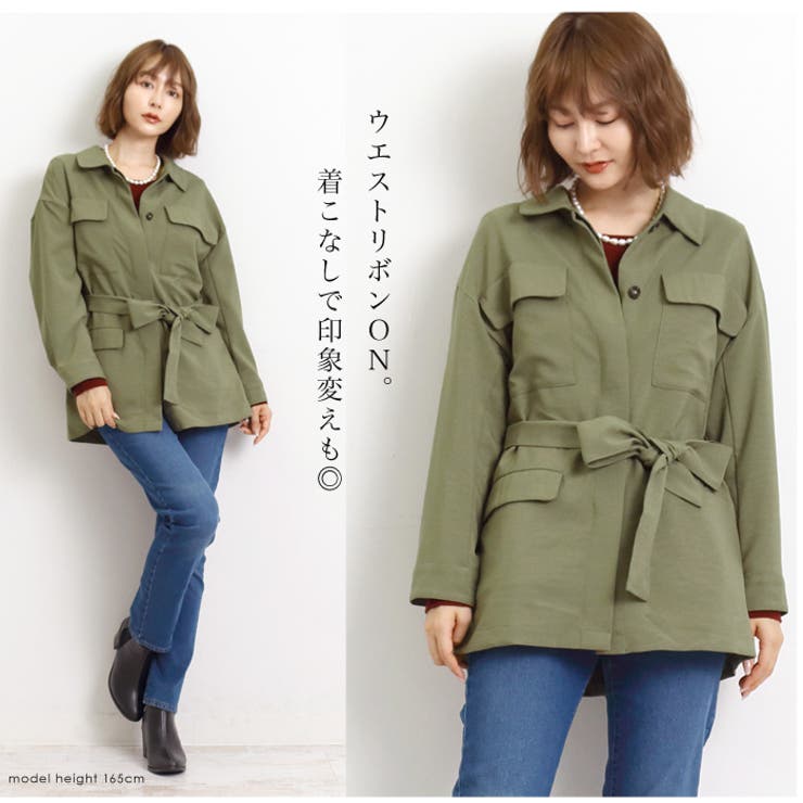 ジャケット レディース ミリタリージャケット[品番：LFOW0003318