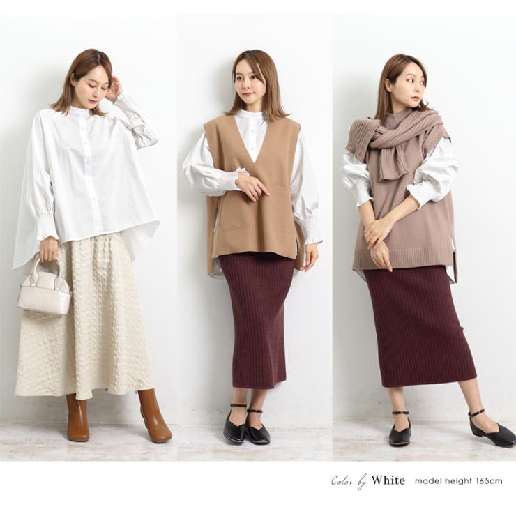白シャツ レディース ロングシャツ | LFO | 詳細画像8 