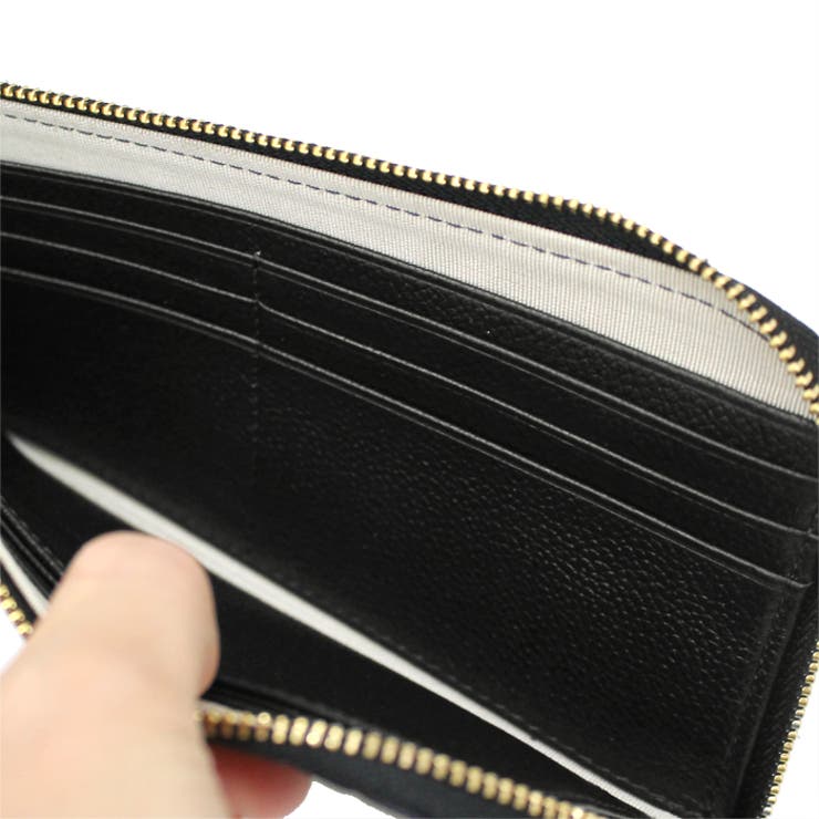 クロコ型押しレザー長財布 本革 リアルレザー[品番：LFOW0001539]｜LFO