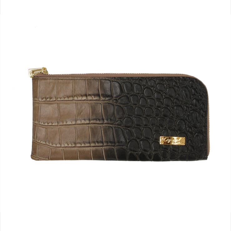 クロコ型押しレザー長財布 本革 リアルレザー[品番：LFOW0001539]｜LFO
