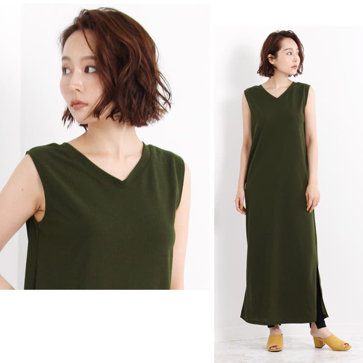 Saturdayclub プリーツ マキシワンピース ノースリーブ Uネック z661-1ecrubeigetall.jpg?fitin=