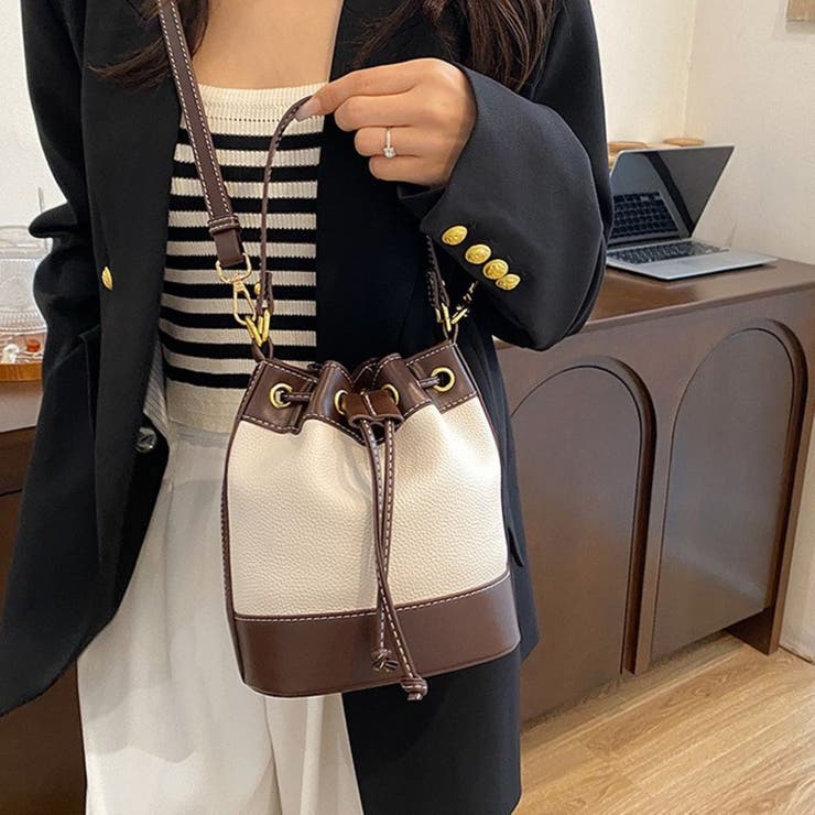 バイカラー巾着ショルダーBAG | LETee | 詳細画像1 