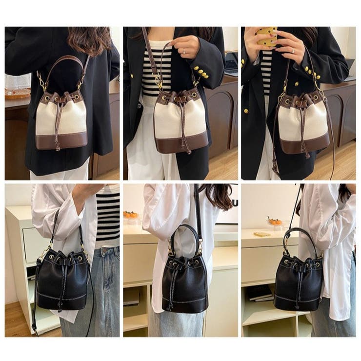 バイカラー巾着ショルダーBAG | LETee | 詳細画像13 
