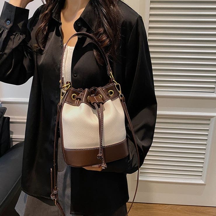 バイカラー巾着ショルダーBAG | LETee | 詳細画像3 