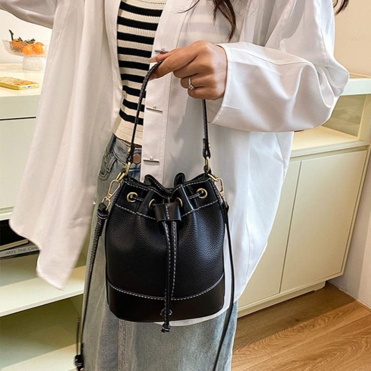 バイカラー巾着ショルダーBAG | LETee | 詳細画像9 