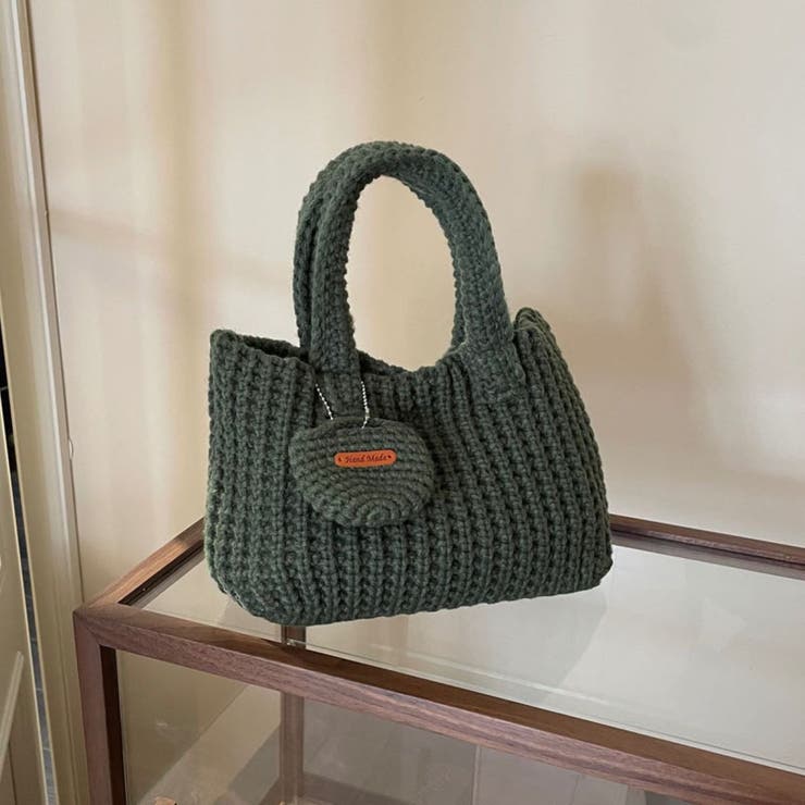 ニットハンドバッグ/ニット素材/マチあり/ちびポーチ付 | LETee | 詳細画像18 