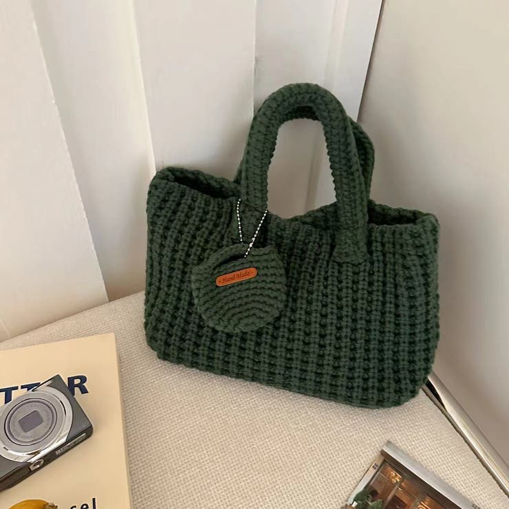 ニットハンドバッグ/ニット素材/マチあり/ちびポーチ付 | LETee | 詳細画像19 