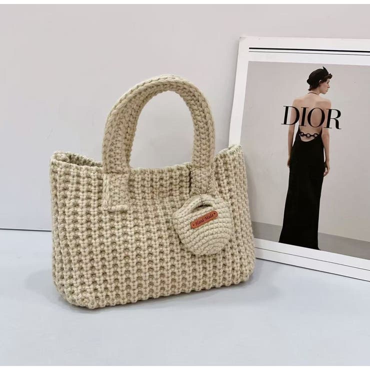 ニットハンドバッグ/ニット素材/マチあり/ちびポーチ付 | LETee | 詳細画像20 