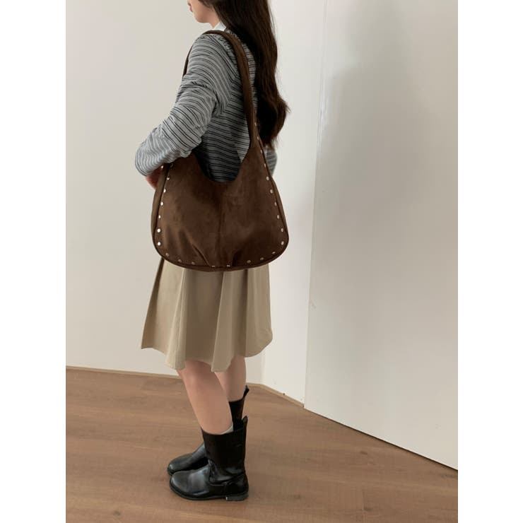 BROWN | スウェードショルダートートバッグ | LETee
