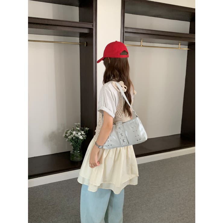 GREY | スタッズショルダーバッグ | LETee