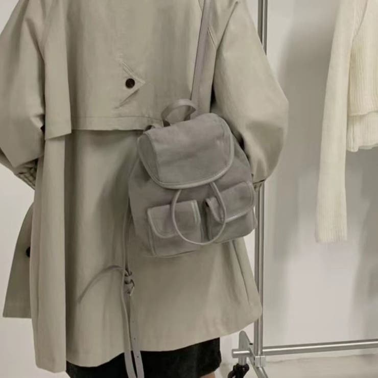 GREY | リュックサック レディース スエード調 韓国ファッション | LETee