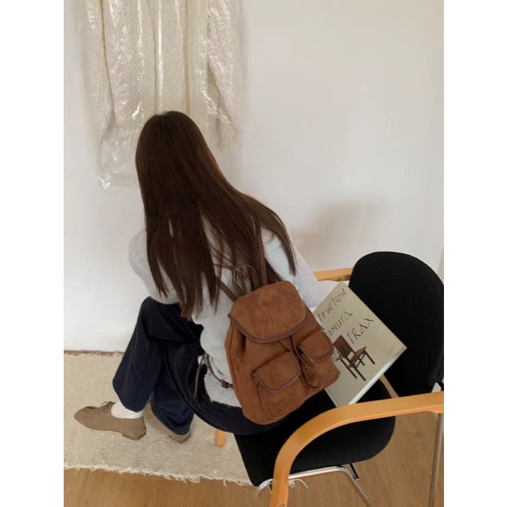CAMEL | リュックサック レディース スエード調 韓国ファッション | LETee