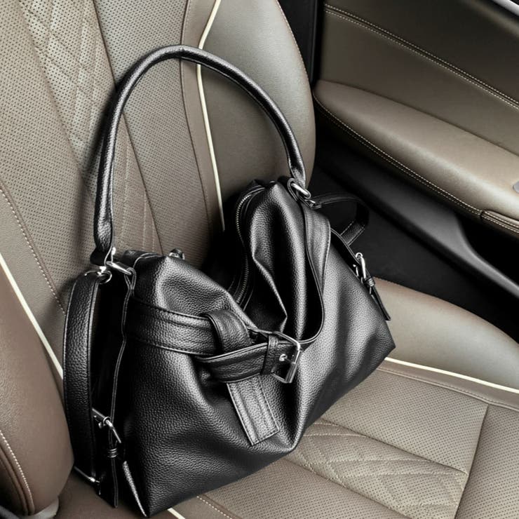 BLACK | 合皮ハンドバッグ | LETee