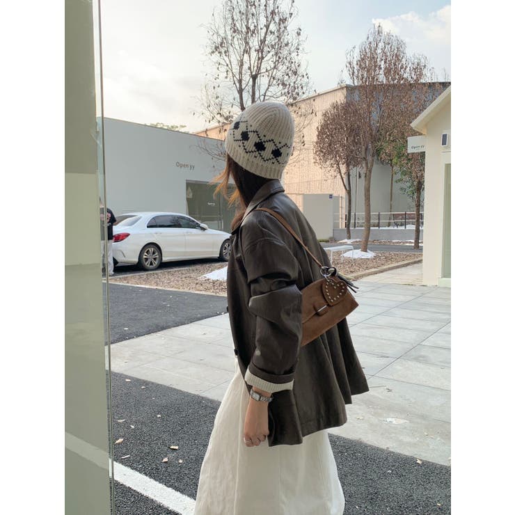 ハートチャーム付きスウェードハンドバック | LETee | 詳細画像9 