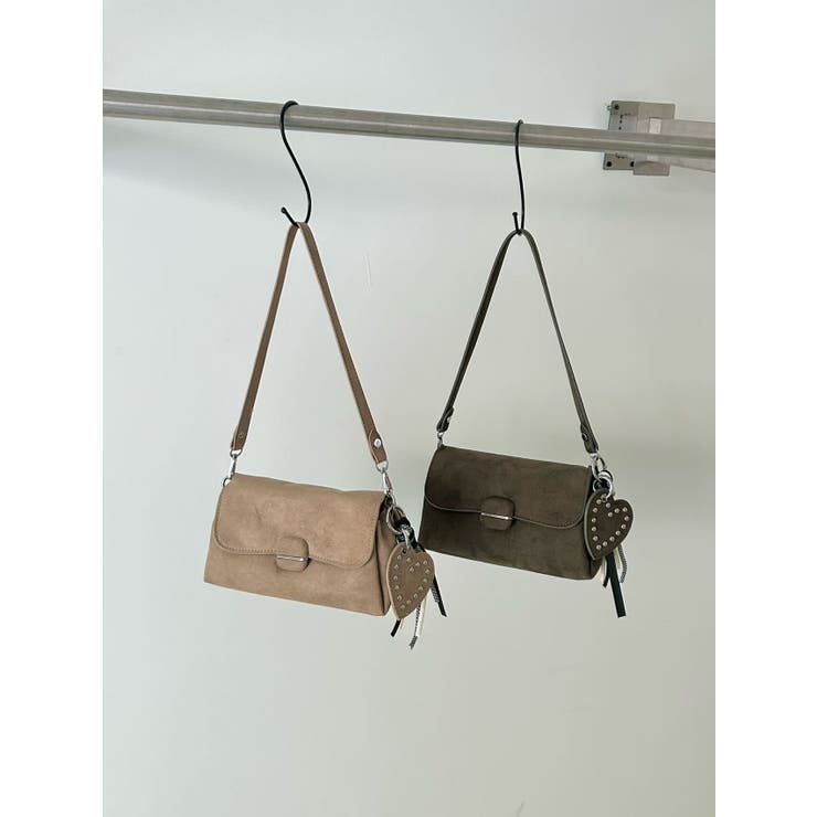 ハートチャーム付きスウェードハンドバック | LETee | 詳細画像2 