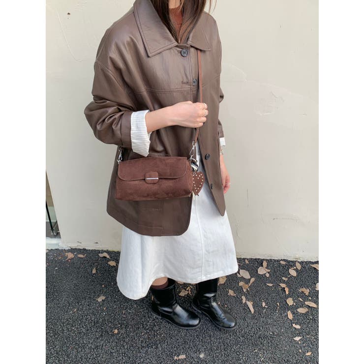 ハートチャーム付きスウェードハンドバック | LETee | 詳細画像4 