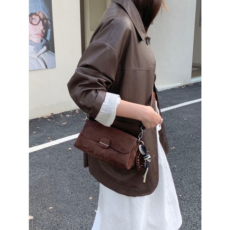 ハートチャーム付きスウェードハンドバック | LETee | 詳細画像5 