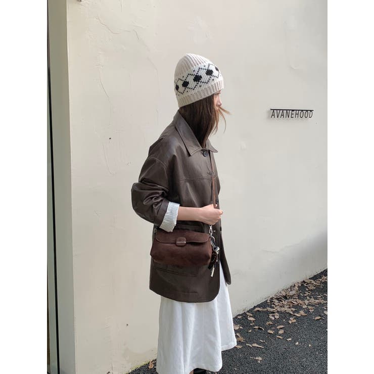 ハートチャーム付きスウェードハンドバック | LETee | 詳細画像7 