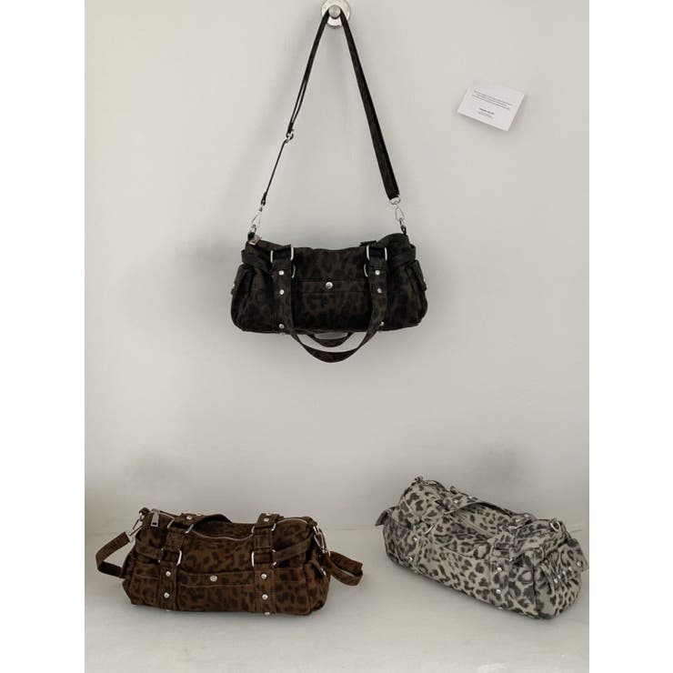 キャンバス地ヒョウ柄ハンドバック | LETee | 詳細画像2 