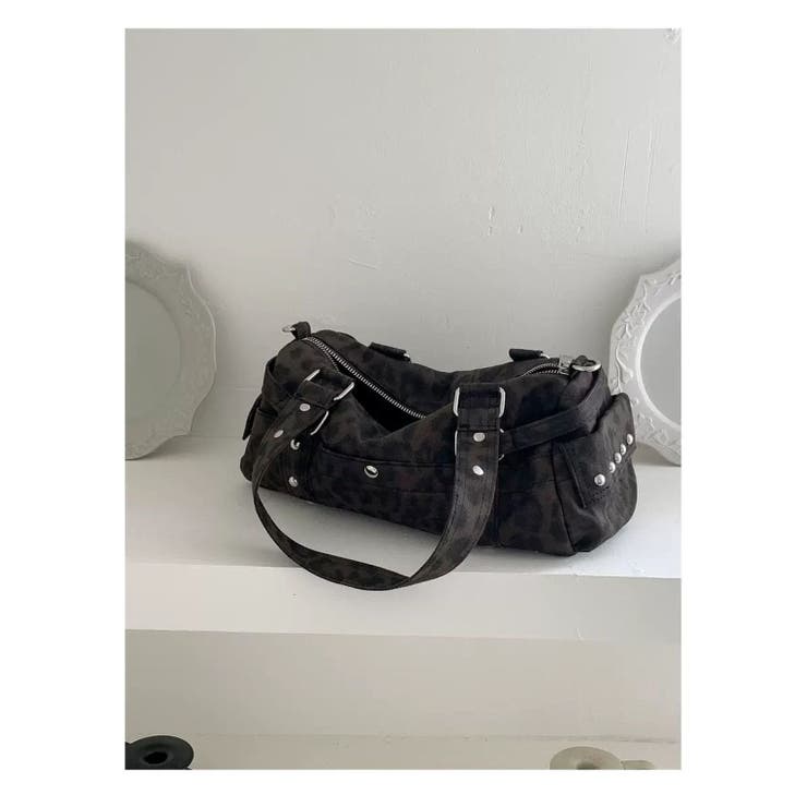 キャンバス地ヒョウ柄ハンドバック | LETee | 詳細画像6 