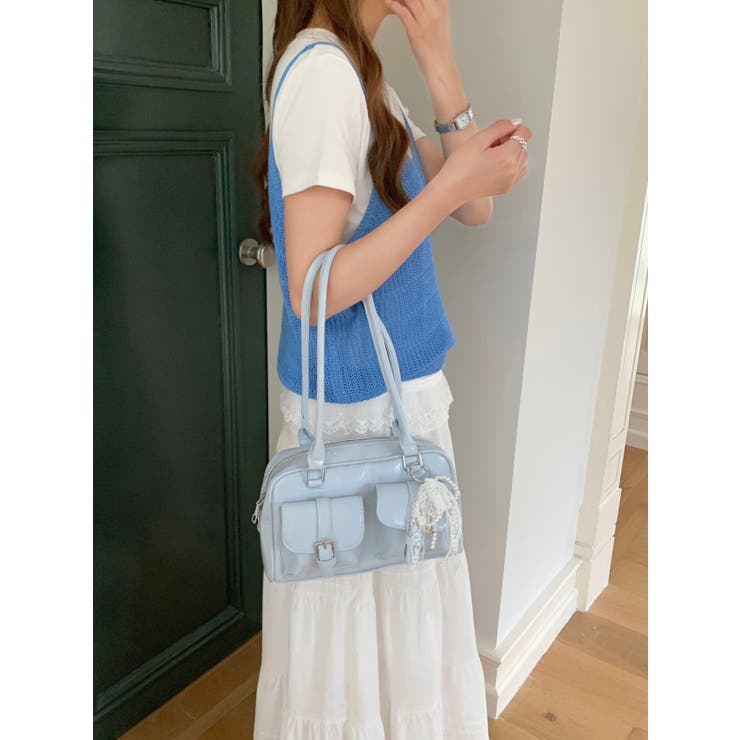 BLUE | 合皮ショルダーバッグ | LETee
