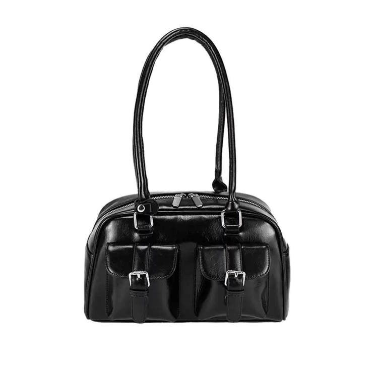 BLACK | 合皮ショルダーバッグ | LETee