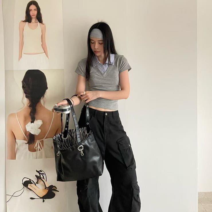 BLACK | リバーシブル トートバッグ | LETee