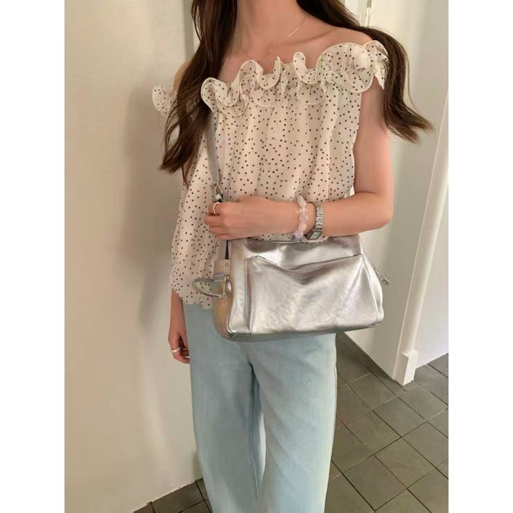 SILVER | 合皮ショルダーバッグ | LETee
