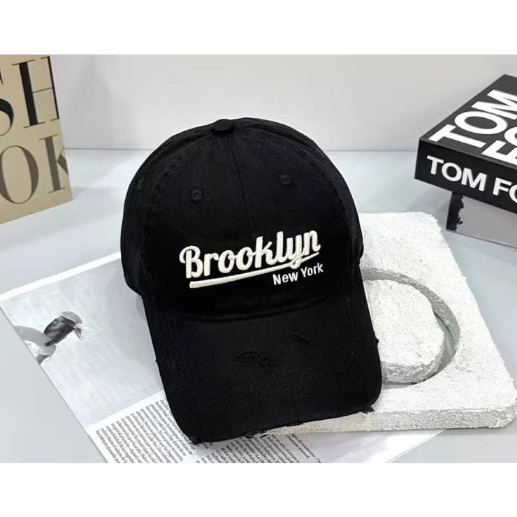 BLACK | BROOKLYN刺繍CAP | LETee